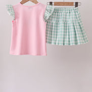 Green Golf Embroidered Skorts Set