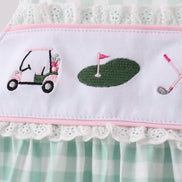 Green Golf Embroidered Ruffle Set