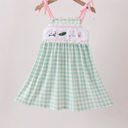 Green Golf Embroidered Dress