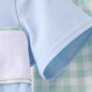 Green Golf Embroidered Gingham Set