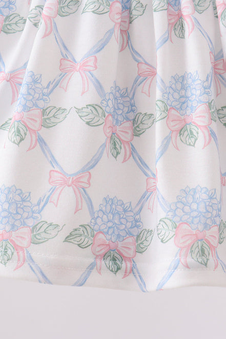 Blue Floral Bloomer Set