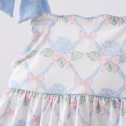 Blue Floral Ruffle Set
