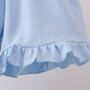 Blue Floral Ruffle Set