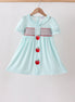 Blue Apple Smocked Dress
