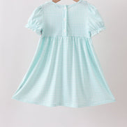 Blue Apple Smocked Dress