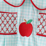 Blue Apple Smocked Bubble