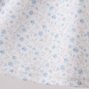 Blue Floral Embroidered Bloomer Set