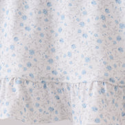 Blue Floral Smocked Ruffle Bloomer Set