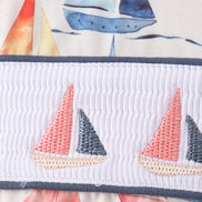 Blue Sailboat Smocked Bubble