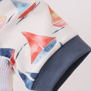 Blue Sailboat Smocked Bubble