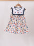 Blue Sailboat Embroidered Dress