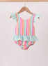 Rainbow Stripe UPF Swim One-Piece