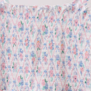 Blue Floral Smocked Mom Dress