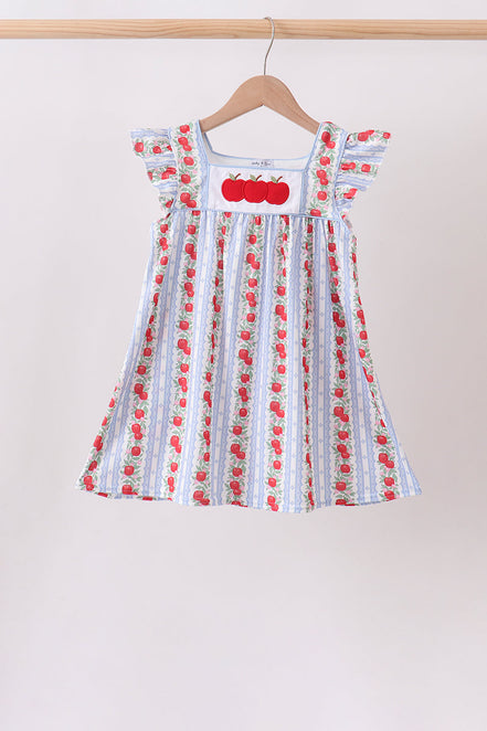Red Apple Applique Dress