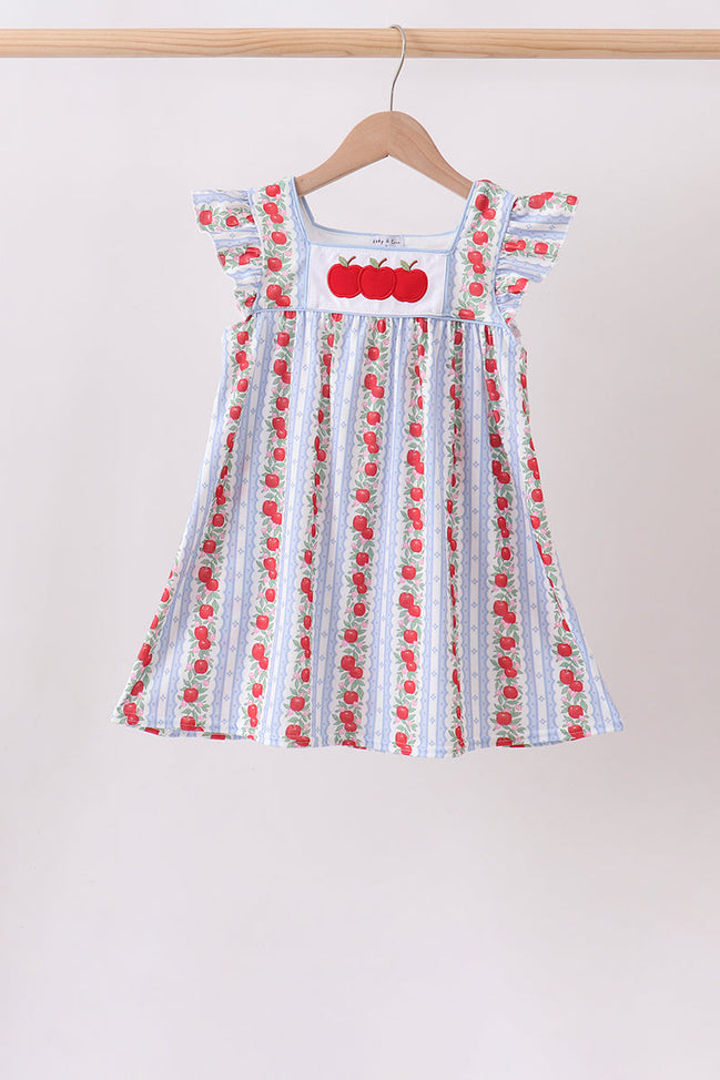 Red Apple Applique Dress