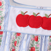 Red Apple Applique Dress