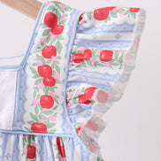Red Apple Applique Dress