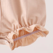 Khaki Pumpkin Smocked Ruffle Bubble