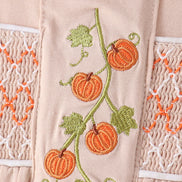 Khaki Pumpkin Smocked Bloomer Set