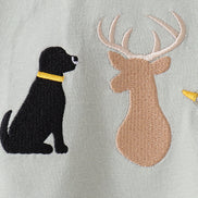 Sage hunting embroidery Pants set