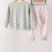 Sage hunting embroidery Pants set