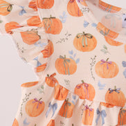 Pumpkin Bow Ruffle Pants Set