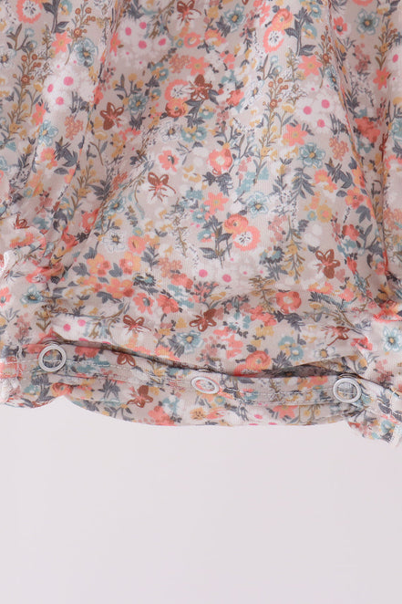 Floral smocked lace bubble