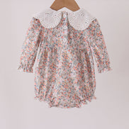 Floral smocked lace bubble