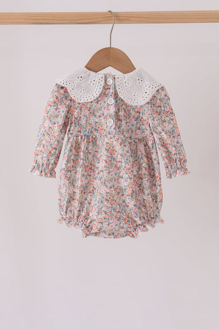 Floral smocked lace bubble