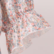 Floral print tiered mom dress