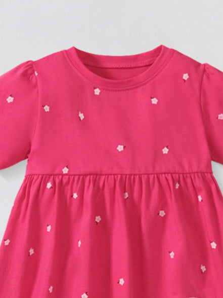 Girls' Unicorn Rainbow Short Sleeve Dress | 100% Cotton | Sizes 2Y–7Y - Little Janey Shop