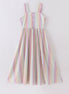 Multicolored stripe women dress
