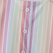 Multicolored stripe women dress
