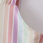 Multicolored stripe women dress