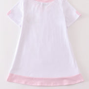 White mermaid embroidery cover up mom & me