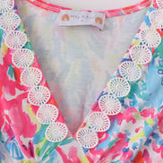 Vibrant floral lace mom dress