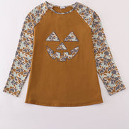 Halloween camouflage applique mom top