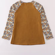 Halloween camouflage applique mom top