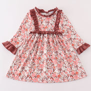 Fall floral print mom&me dress