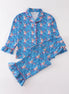 Blue music fan women pajamas set