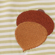 Pinecone embroidery stripe dress