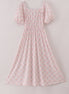 Pink floral print mom dress