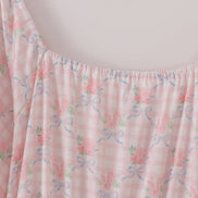Pink floral print mom dress