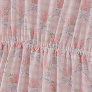 Pink floral print mom dress