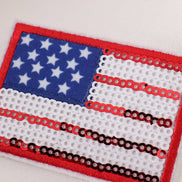 Flag bow ice-cream sequin mom&me top