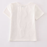 Flag bow ice-cream sequin mom&me top