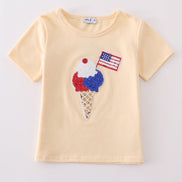 Ice cream flag sequin mom&me top