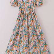 Citrus Bloom print mom dress