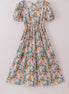 Citrus Bloom print mom dress