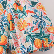 Citrus Bloom print mom dress
